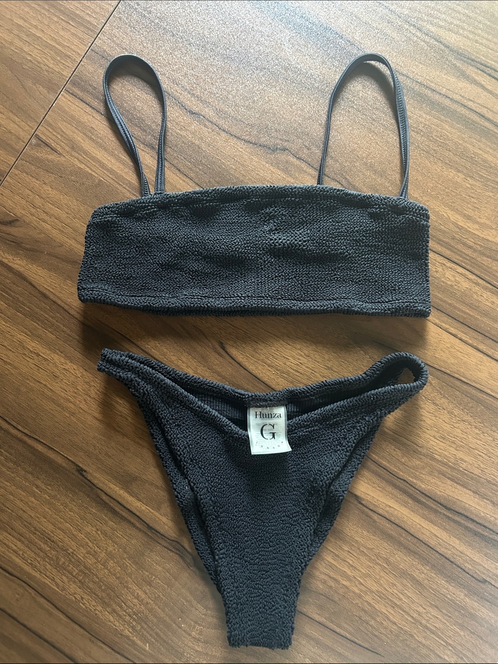 Hunza G Gigi Bikini Set in Black - Picture 2 of 7